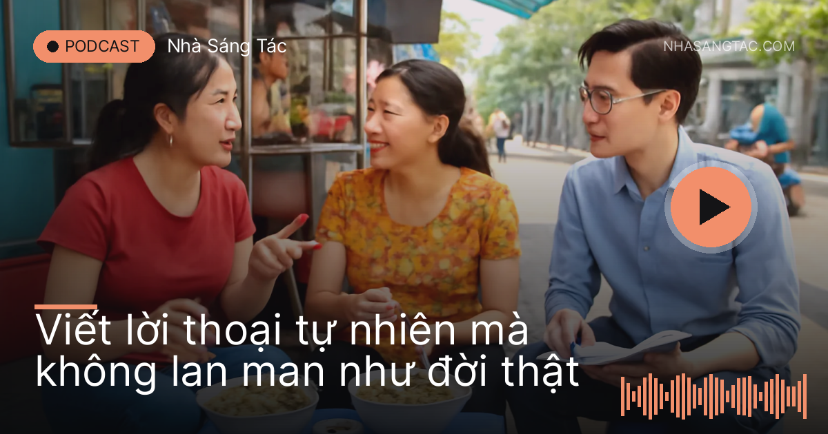Hai người phụ nữ trò chuyện rôm rả ở quán ăn vỉa hè Sài Gòn, người viết ngồi nghe gần đó