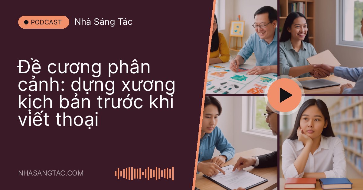 Những tờ phác cảnh hình người que trải trên bàn, đạo diễn đang chỉ tay
